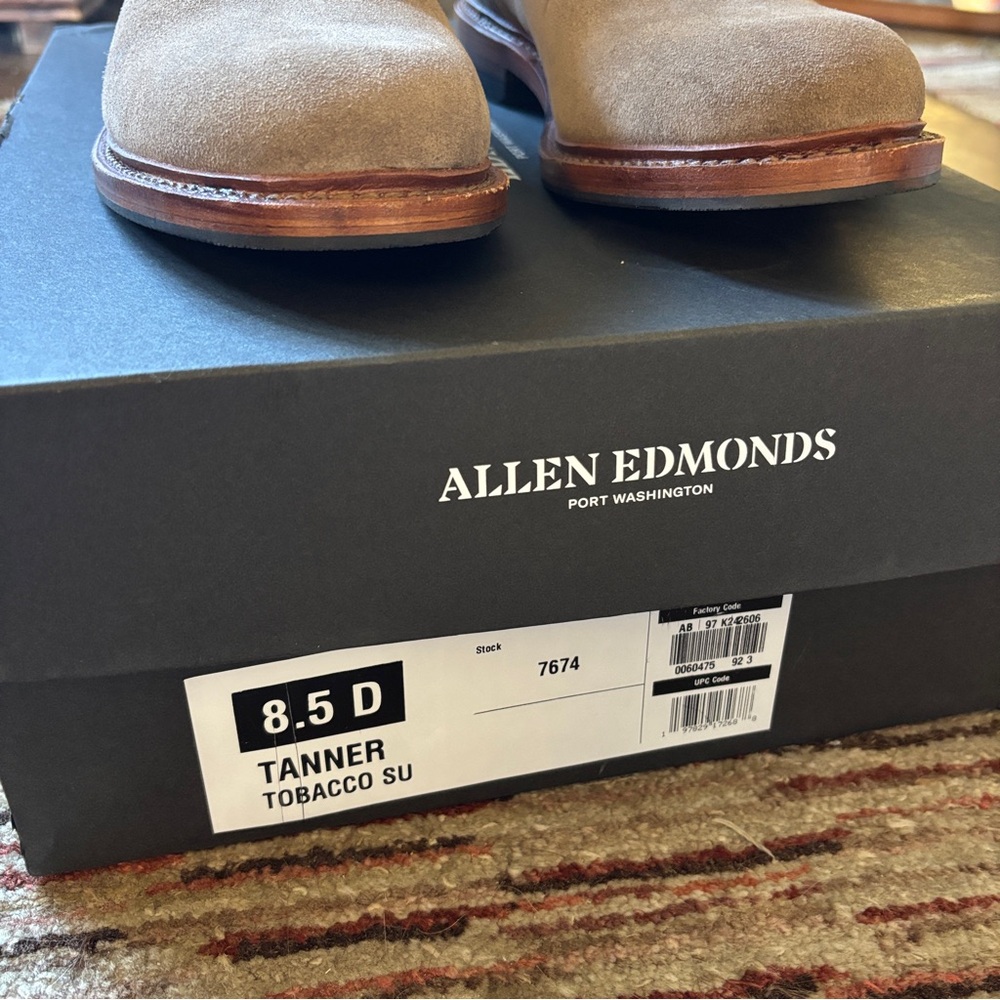 Allen Edmonds Tanner Chelsea Boots in Tobacco Suede - Picture 3 of 4